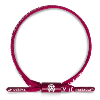 Rastaclat Original Hand Assembled Red Positivity Is A Mindset Adjustable Single Lace Bracelet