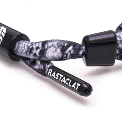 Shop Rastaclat Original Hand Braided Striped Bite Adjustable Bracelet In Black