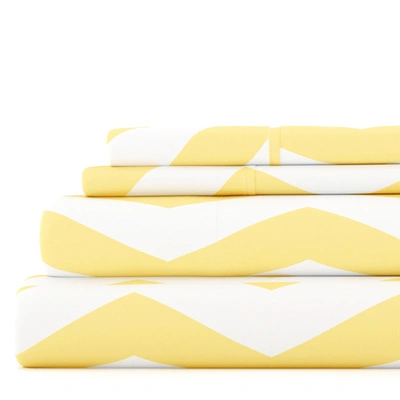 Shop Ienjoy Home Arrow Yellow Pattern Sheet Set Ultra Soft Microfiber Bedding, Twin