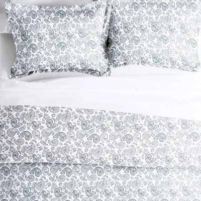 Shop Ienjoy Home Coarse Paisley Navy Pattern Duvet Cover Set Ultra Soft Microfiber Bedding, Twin/twinxl In Blue