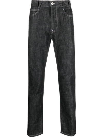 Shop Vivienne Westwood Straight Leg Denim Jeans In Black