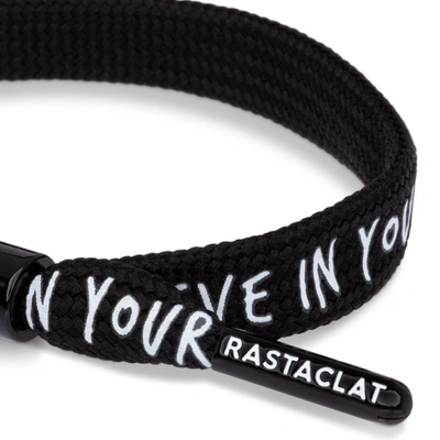 Shop Rastaclat Original Hand Assembled Black Believe In Yourself Adjustable Single Lace Bracelet