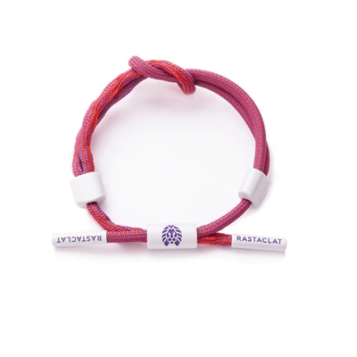 Rastaclat Original Hand Knotted Fine Line Adjustable Bracelet In Red