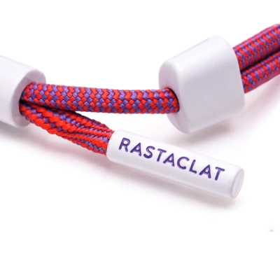 Rastaclat Original Hand Knotted Fine Line Adjustable Bracelet In Red