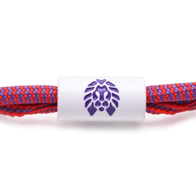 Rastaclat Original Hand Knotted Fine Line Adjustable Bracelet In Red