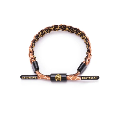Rastaclat Original Hand Braided Fast And Tall Adjustable Bracelet In Brown