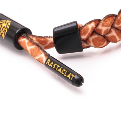 Rastaclat Original Hand Braided Fast And Tall Adjustable Bracelet In Brown
