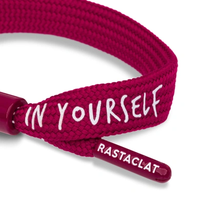 Shop Rastaclat Original Hand Assembled Red Believe In Yourself Adjustable Single Lace Bracelet