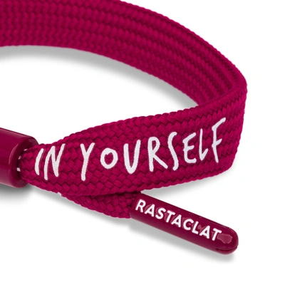 Rastaclat Original Hand Assembled Red Believe In Yourself Adjustable Single Lace Bracelet