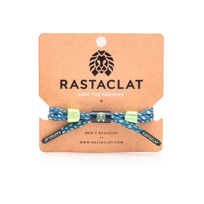 Shop Rastaclat Original Hand Knotted Record Breaker Adjustable Bracelet In Blue