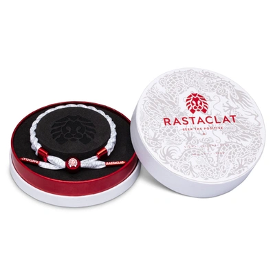 Rastaclat Original Hand Braided Fangs Adjustable Bracelet In Red