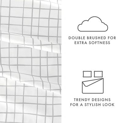 Shop Ienjoy Home Crossroad Light Gray Pattern Sheet Set Ultra Soft Microfiber Bedding, King In Grey