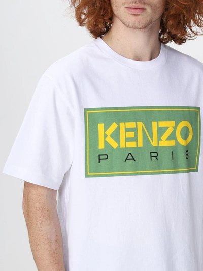 Shop Kenzo T Shirt Mm Man In Bianco