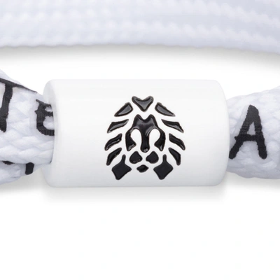 Shop Rastaclat Original Hand Assembled White Create Change Adjustable Single Lace Bracelet In Silver