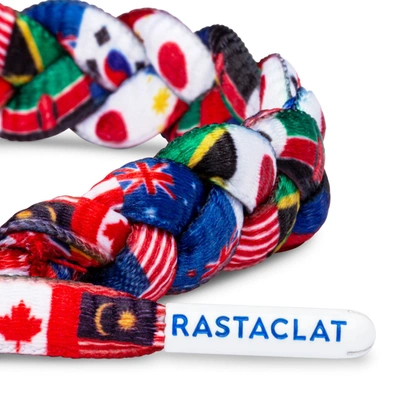 Shop Rastaclat Original Hand Braided Multicolor United Men's Adjustable Bracelet In Orange