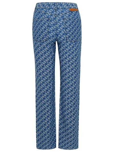 Shop Stella Mccartney Blue Cotton Blend Jeans