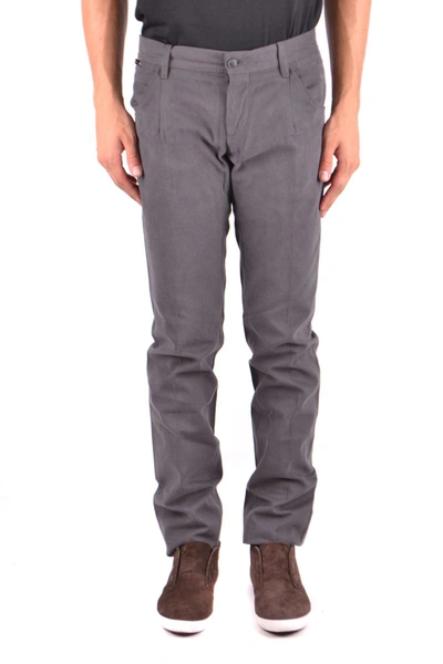 Shop Dolce & Gabbana Trousers In Gray