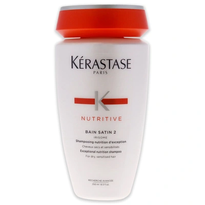 Shop Kerastase Nutritive Bain Satin 2 Shampoo For Unisex 8.5 oz Shampoo In Red