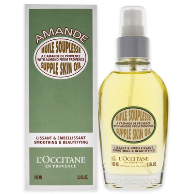 Shop L'occitane Almond Supple Skin Oil For Unisex 3.4 oz Body Oil In Silver