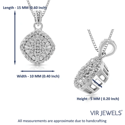 Vir Jewels 1/10 Cttw Diamond Pendant Necklace .925 Sterling Silver With 18 Inch Chain In Silver