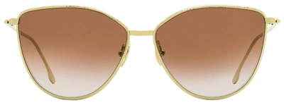 Shop Victoria Beckham Women's Cat-eye Sunglasses Vb209s 722 Gold 59mm