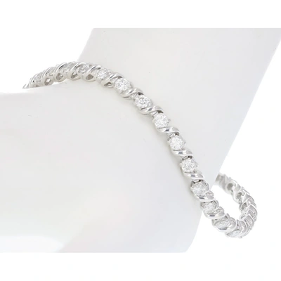 Vir Jewels 3 Cttw Si1-si2 Certified Diamond Bracelet 14k White Gold I-j Round S-link 7 Inch In Silver