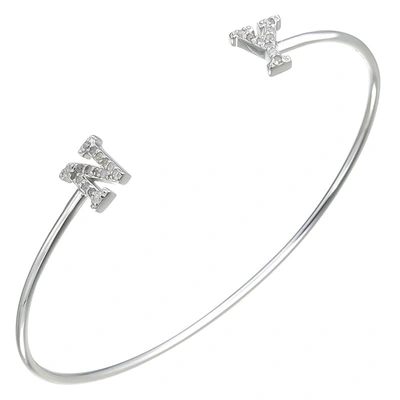 Vir Jewels 0.15 Cttw Diamond Bangle Bracelet .925 Sterling Silver With Rhodium New York