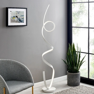 Shop Finesse Decor Amsterdam Led White 63" Floor Lamp // Dimmable