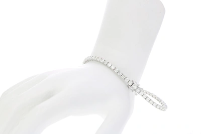 Vir Jewels 5 Cttw I1-i2 Clarity Diamond Bracelet 14k White Gold Tennis Round Prong 7 Inches In Silver