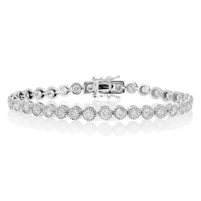 Vir Jewels 6 Cttw I1-i2 Certified Diamond Bracelet 14k White Gold J-k With Milgrain 7 Inch In Silver