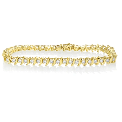 Shop Vir Jewels 1.50 Cttw Si2-i1 Igi Certified Diamond Bracelet 10k Yellow Gold S-link 7 Inch In White