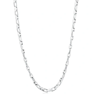 Pompeii3 Men's 14k Gold (43gram) Or Platinum (80gram) 4.5mm Link Chain Necklace 22" In Silver