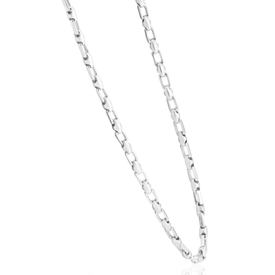 Pompeii3 Men's 14k Gold (43gram) Or Platinum (80gram) 4.5mm Link Chain Necklace 22" In Silver