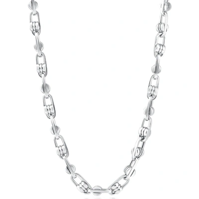 Pompeii3 Men's 14k Gold (156gram) Or Platinum (293gram) 8mm Link Chain Necklace 24" In Silver