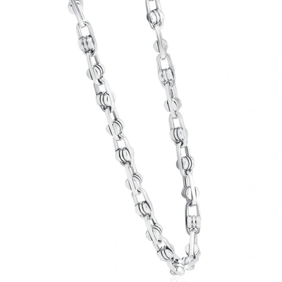 Pompeii3 Men's 14k Gold (156gram) Or Platinum (293gram) 8mm Link Chain Necklace 24" In Silver
