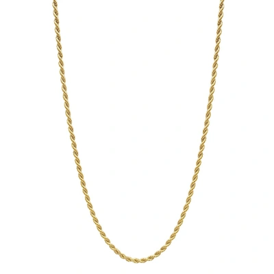Shop Adornia 2.5mm Rope Chain Gold 24" In Yellow
