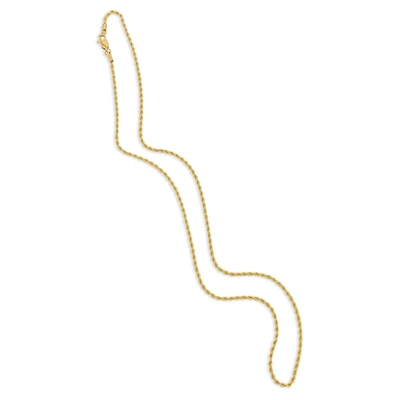 Shop Adornia 2.5mm Rope Chain Gold 24" In Yellow