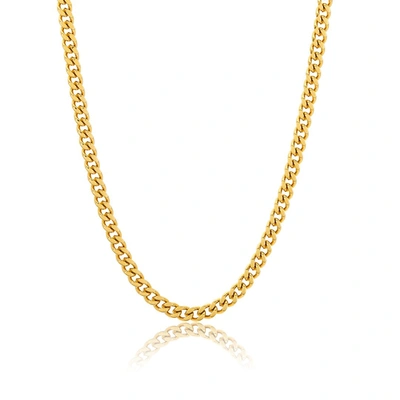 Shop Adornia 5mm Cuban Chain Gold 24" In Yellow