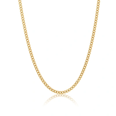 Shop Adornia 3mm Cuban Chain Gold 24" In Yellow