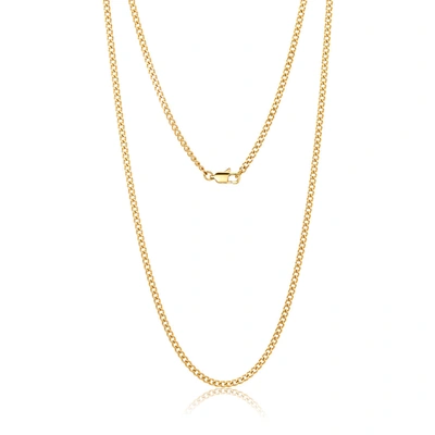 Shop Adornia 3mm Cuban Chain Gold 24" In Yellow