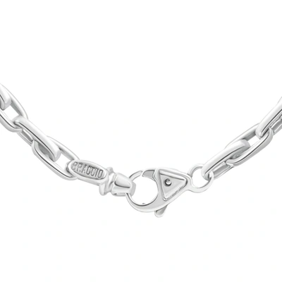 Shop Pompeii3 Men's 14k Gold (49gram) Or Platinum (92gram) 5mm Link Chain Necklace 20" In Silver