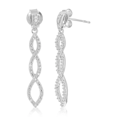 Vir Jewels 1/5 Cttw Lab Grown Diamond Dangle Earrings .925 Sterling Silver Prong Set 1 1/4 Inch In Silver