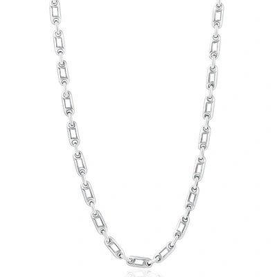 Pompeii3 Men's 14k Gold (62gram) Or Platinum (116gram) 5.5mm Link Chain Necklace 22" In Silver