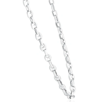 Pompeii3 Men's Marine 14k Gold (86gram) Or Platinum (161gram) 9mm Link Chain Necklace 24" In Silver