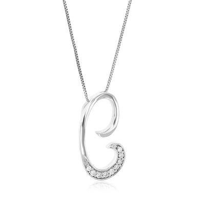 Vir Jewels 1/14 Cttw Round Cut 9 Stones Lab Grown Diamond Pendant Necklace .925 Sterling Silver 1/3 Inch With 1 In Silver