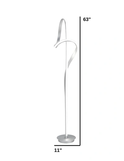 Shop Finesse Decor Budapest Led Silver  63" Tall Floor Lamp // Dimmable