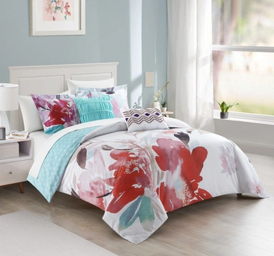 Shop Chic Home Walfried 5-piece Reversible Comforter Set In Multi