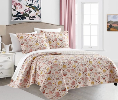Shop Chic Home Bernardetta 3-piece Quilt Set In Pink
