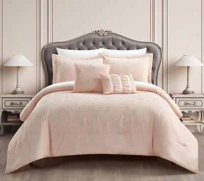 Shop Chic Home Marguerite 5-piece Comforter Set In Pink