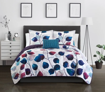 Shop Chic Home Semnai 4-piece Reversible Quilt Set In Multi